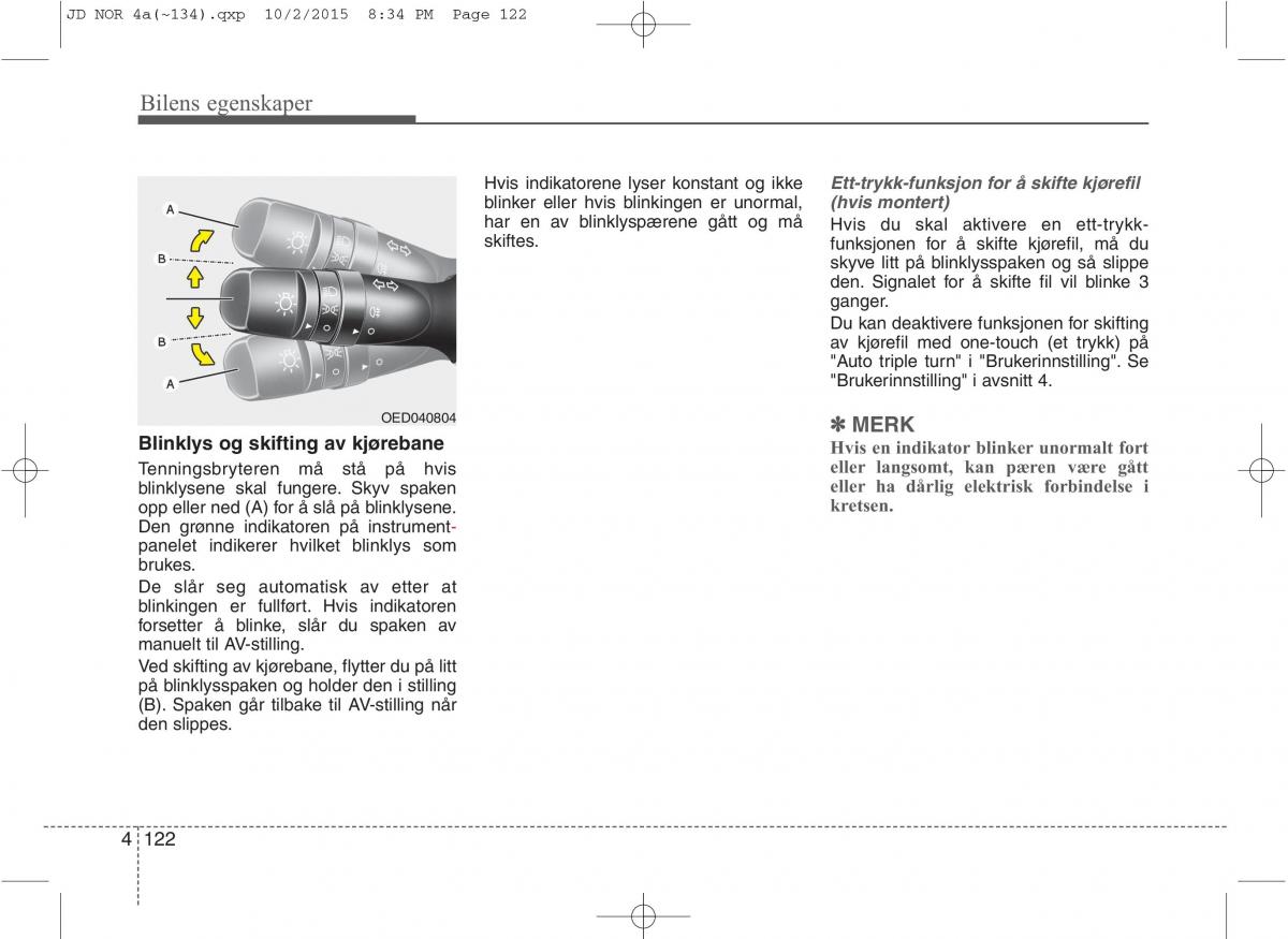 KIA Ceed II 2 bruksanvisningen / page 206