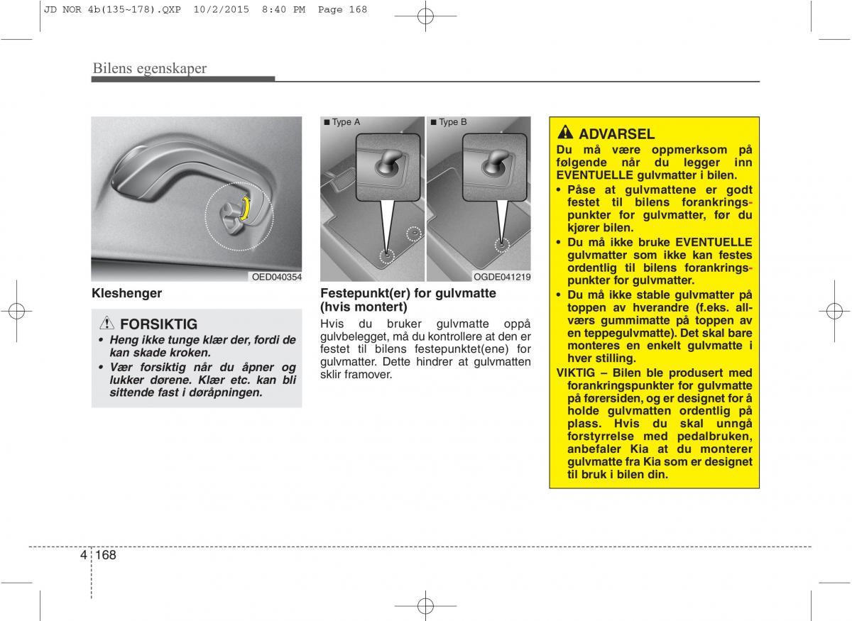 KIA Ceed II 2 bruksanvisningen / page 252