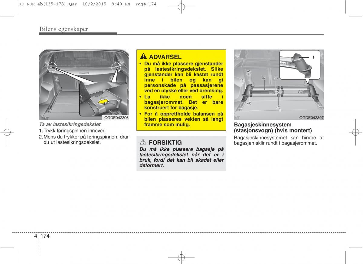 KIA Ceed II 2 bruksanvisningen / page 258