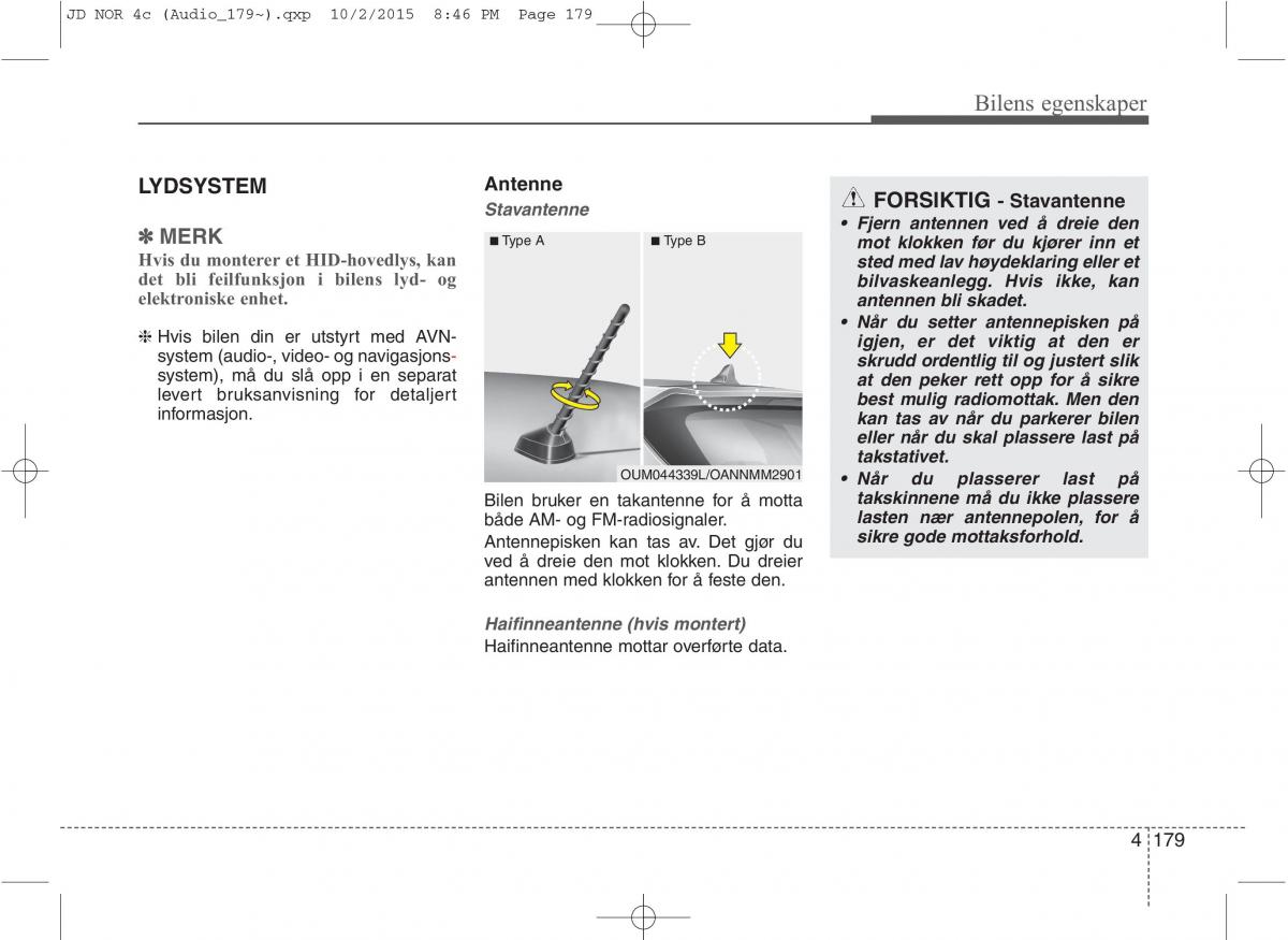 KIA Ceed II 2 bruksanvisningen / page 263