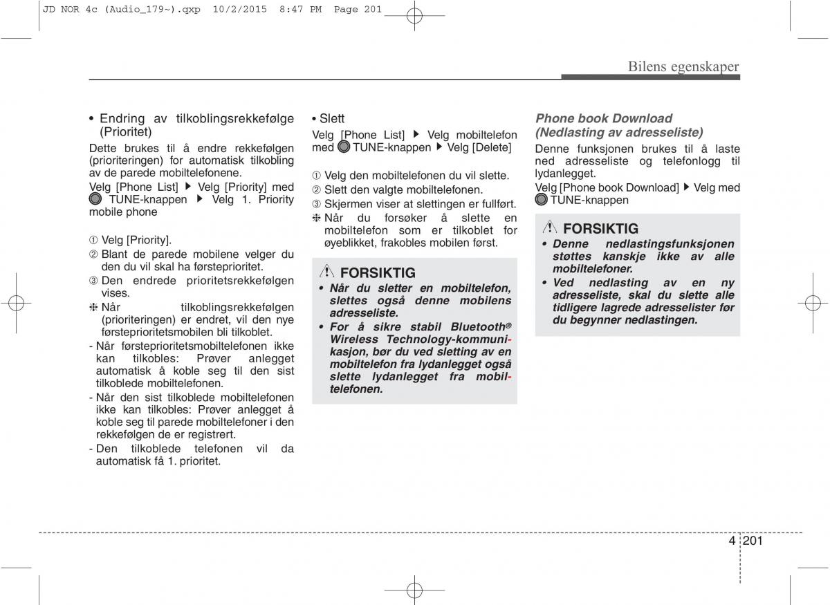 KIA Ceed II 2 bruksanvisningen / page 285