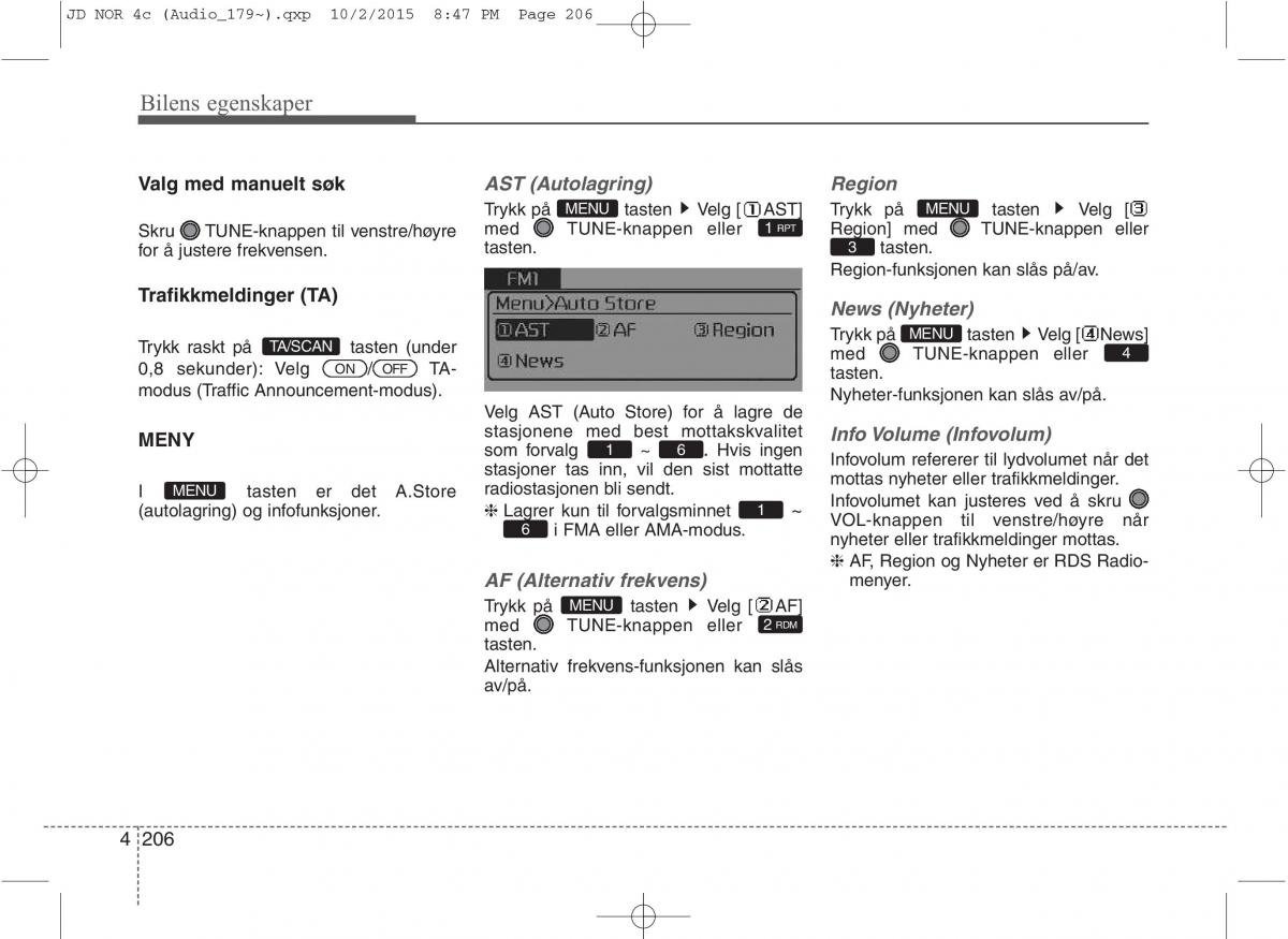 KIA Ceed II 2 bruksanvisningen / page 290