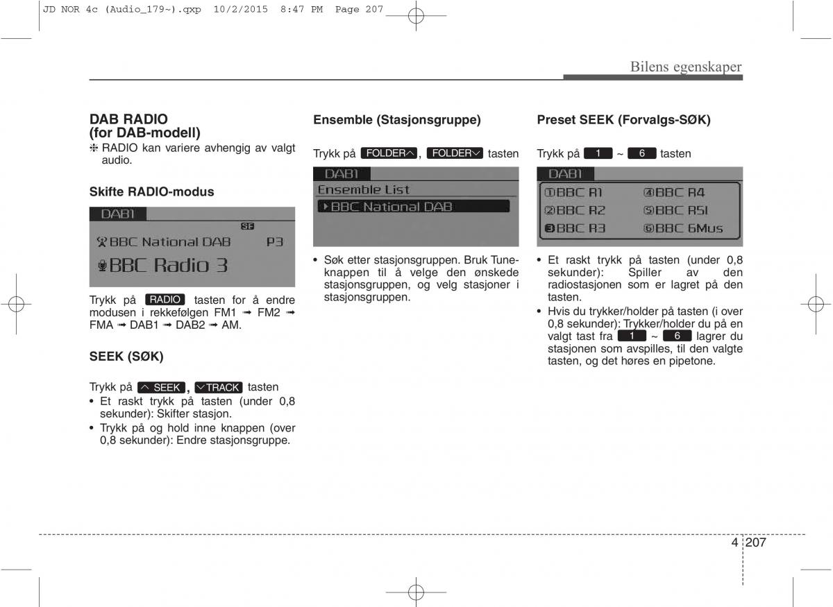 KIA Ceed II 2 bruksanvisningen / page 291