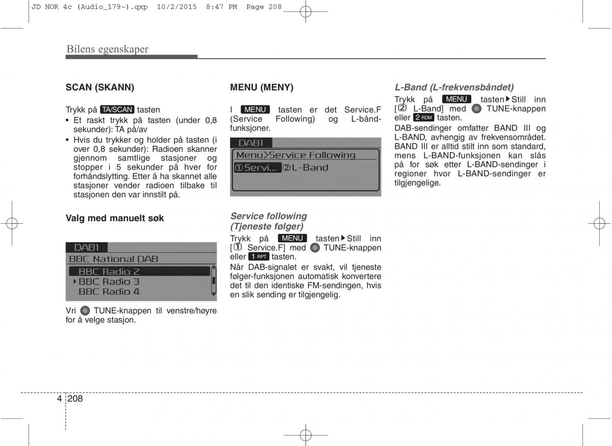 KIA Ceed II 2 bruksanvisningen / page 292