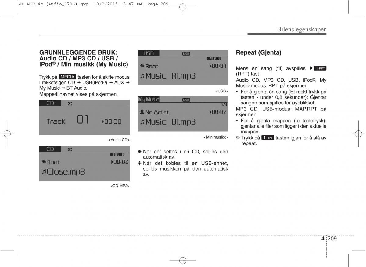 KIA Ceed II 2 bruksanvisningen / page 293