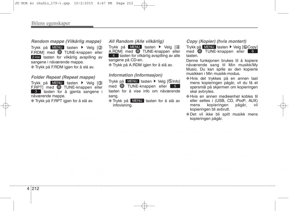 KIA Ceed II 2 bruksanvisningen / page 296