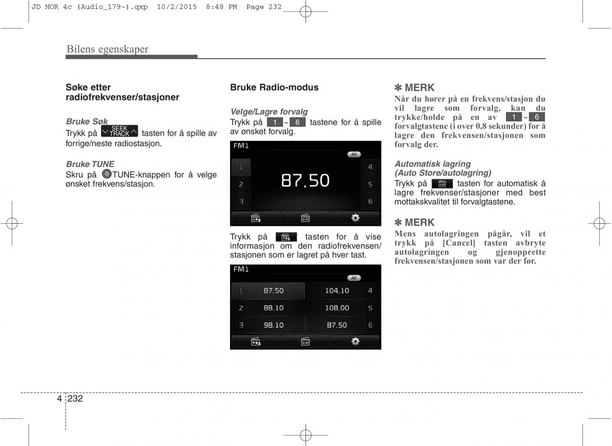 KIA Ceed II 2 bruksanvisningen / page 316