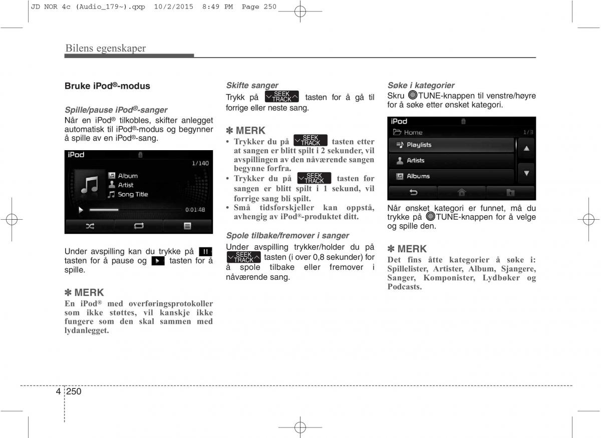 KIA Ceed II 2 bruksanvisningen / page 334