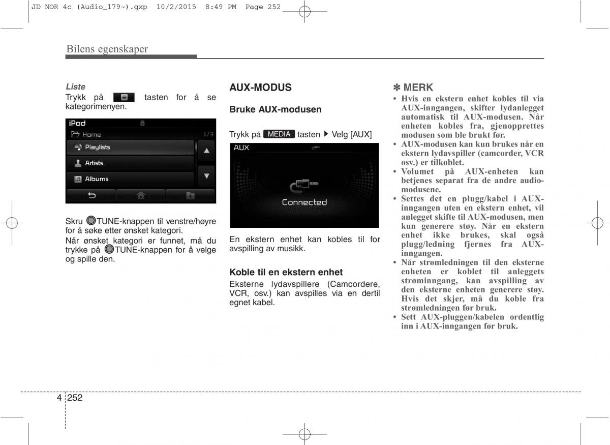 KIA Ceed II 2 bruksanvisningen / page 336