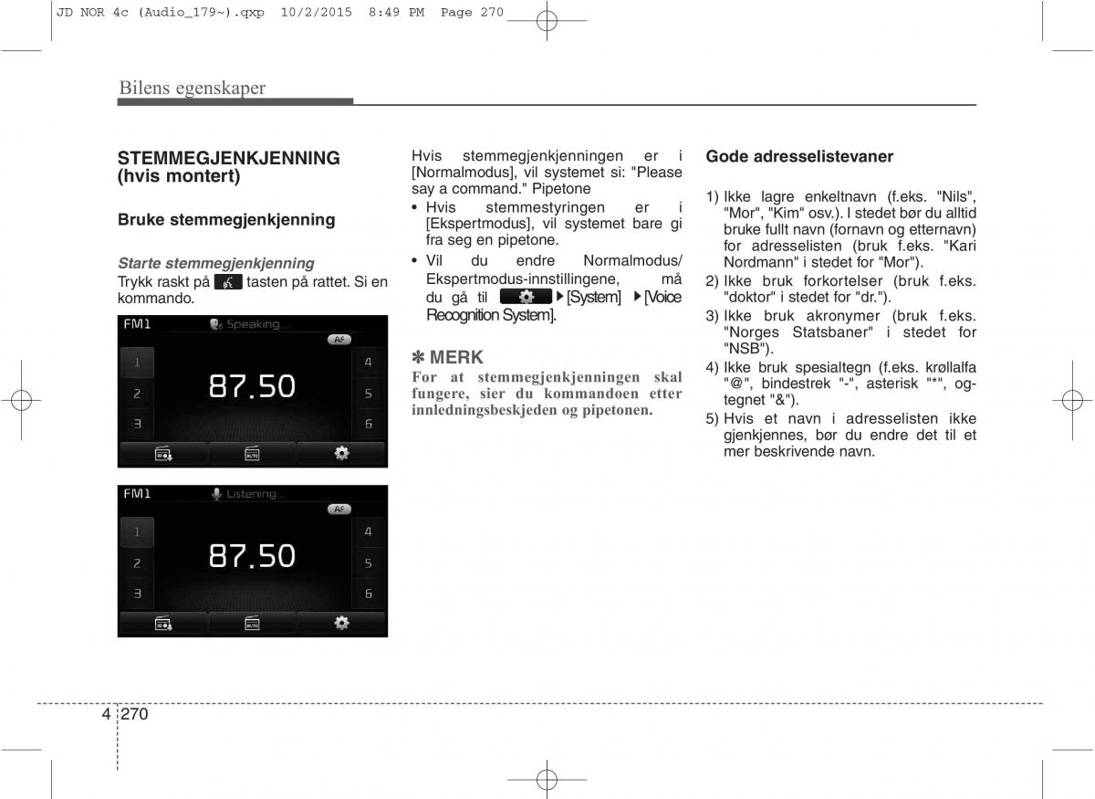 KIA Ceed II 2 bruksanvisningen / page 354