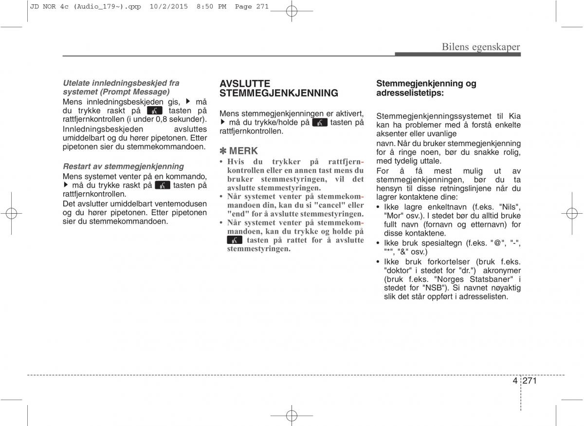 KIA Ceed II 2 bruksanvisningen / page 355