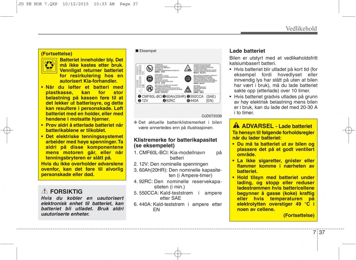 KIA Ceed II 2 bruksanvisningen / page 540