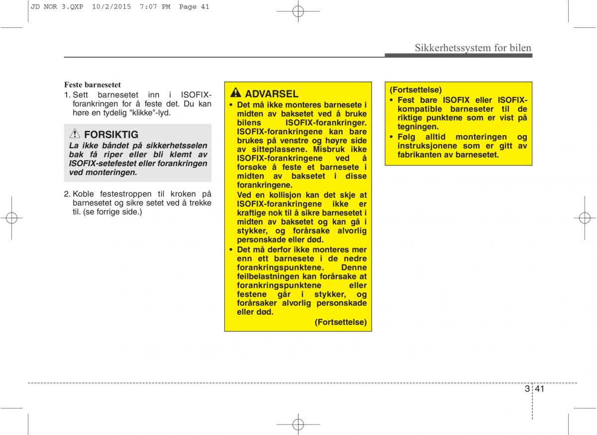 KIA Ceed II 2 bruksanvisningen / page 58