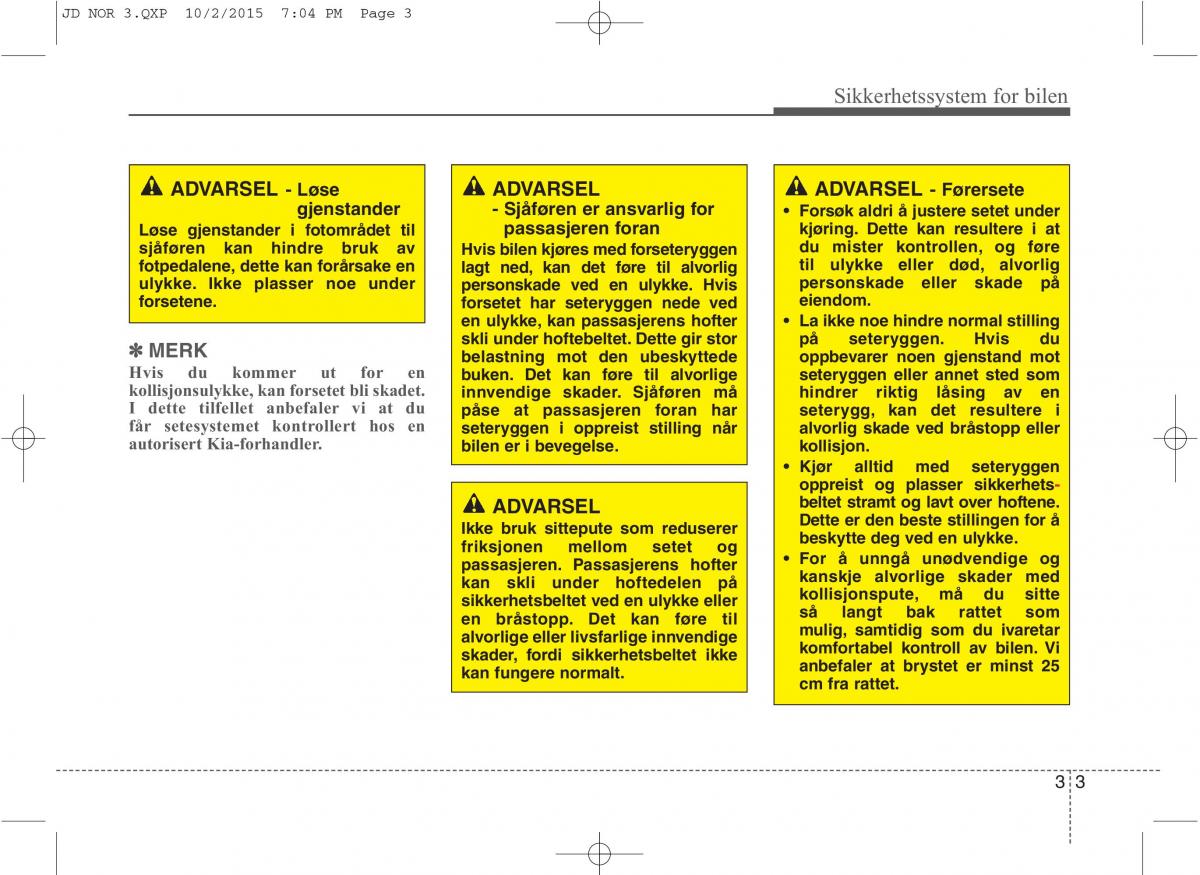 KIA Ceed II 2 bruksanvisningen / page 20