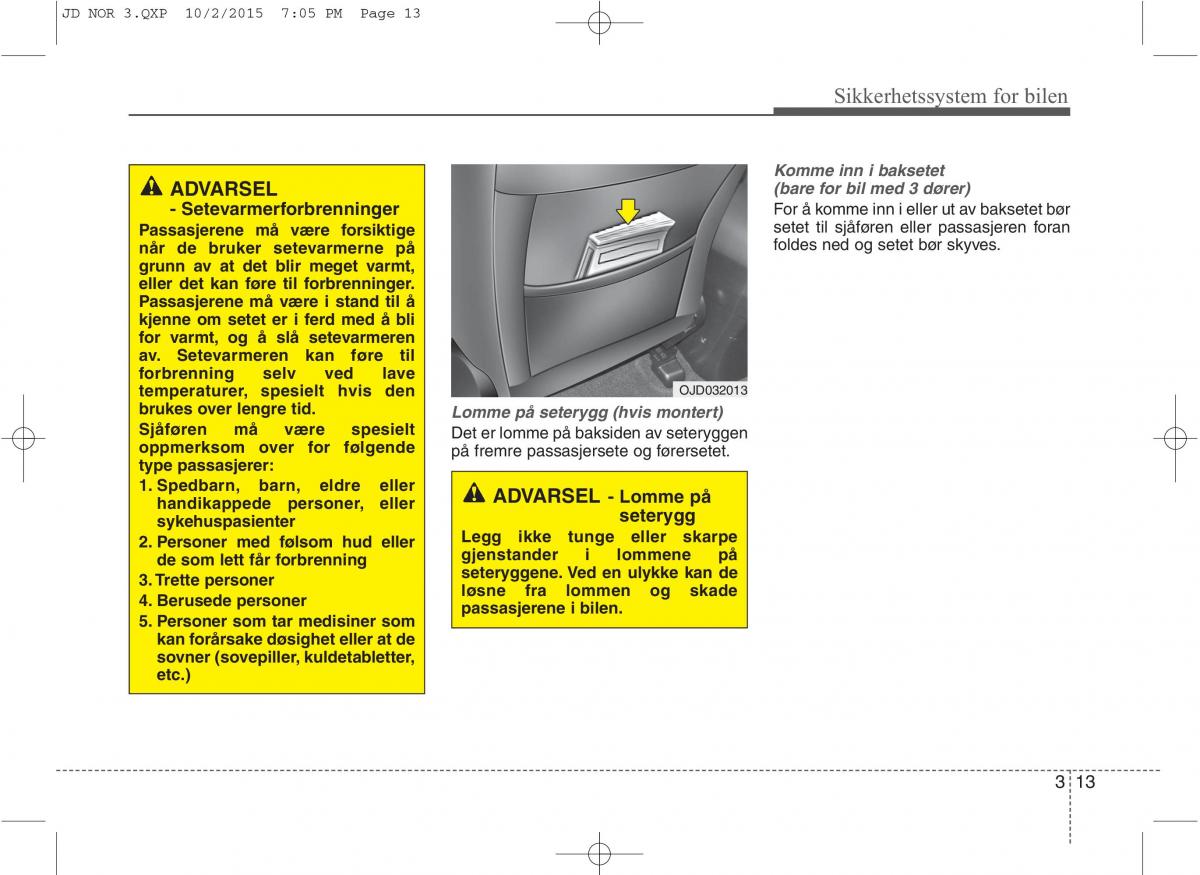 KIA Ceed II 2 bruksanvisningen / page 30