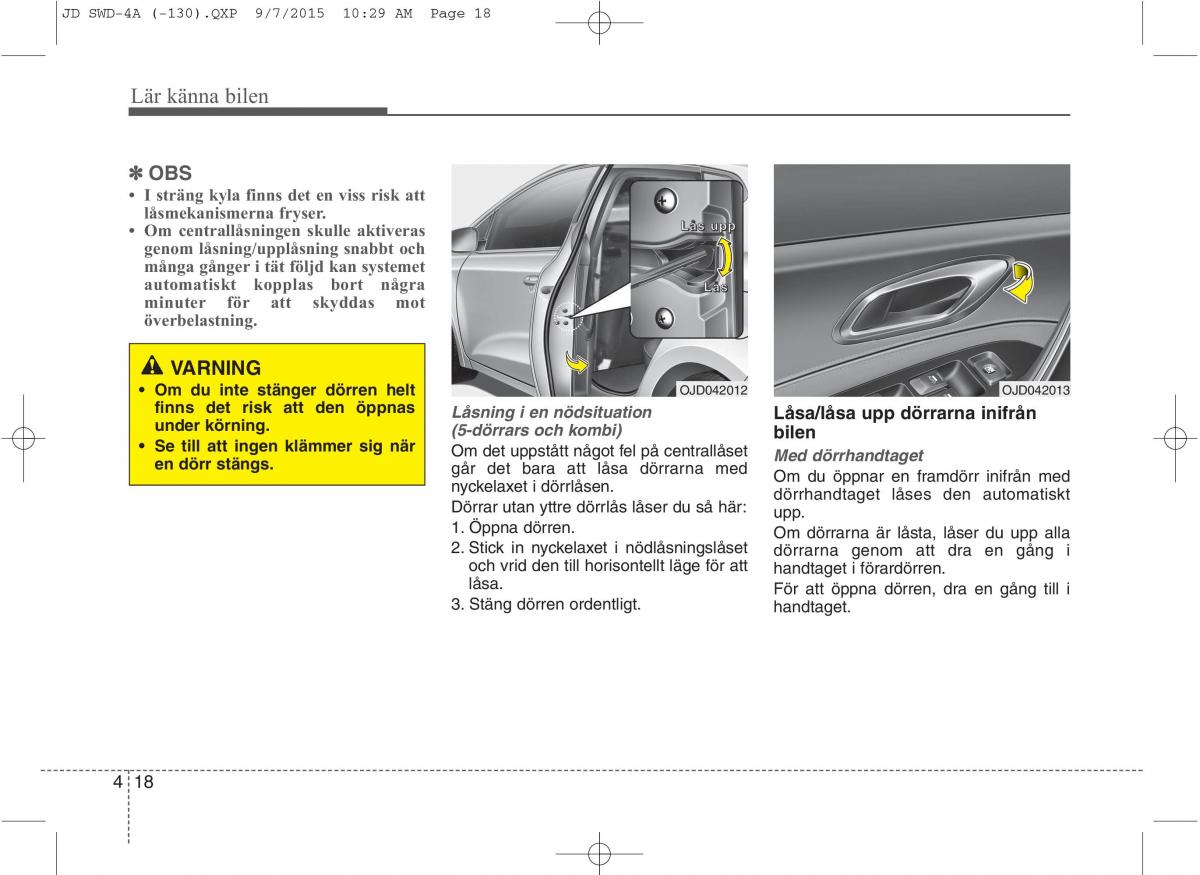 KIA Ceed II 2 instruktionsbok / page 89