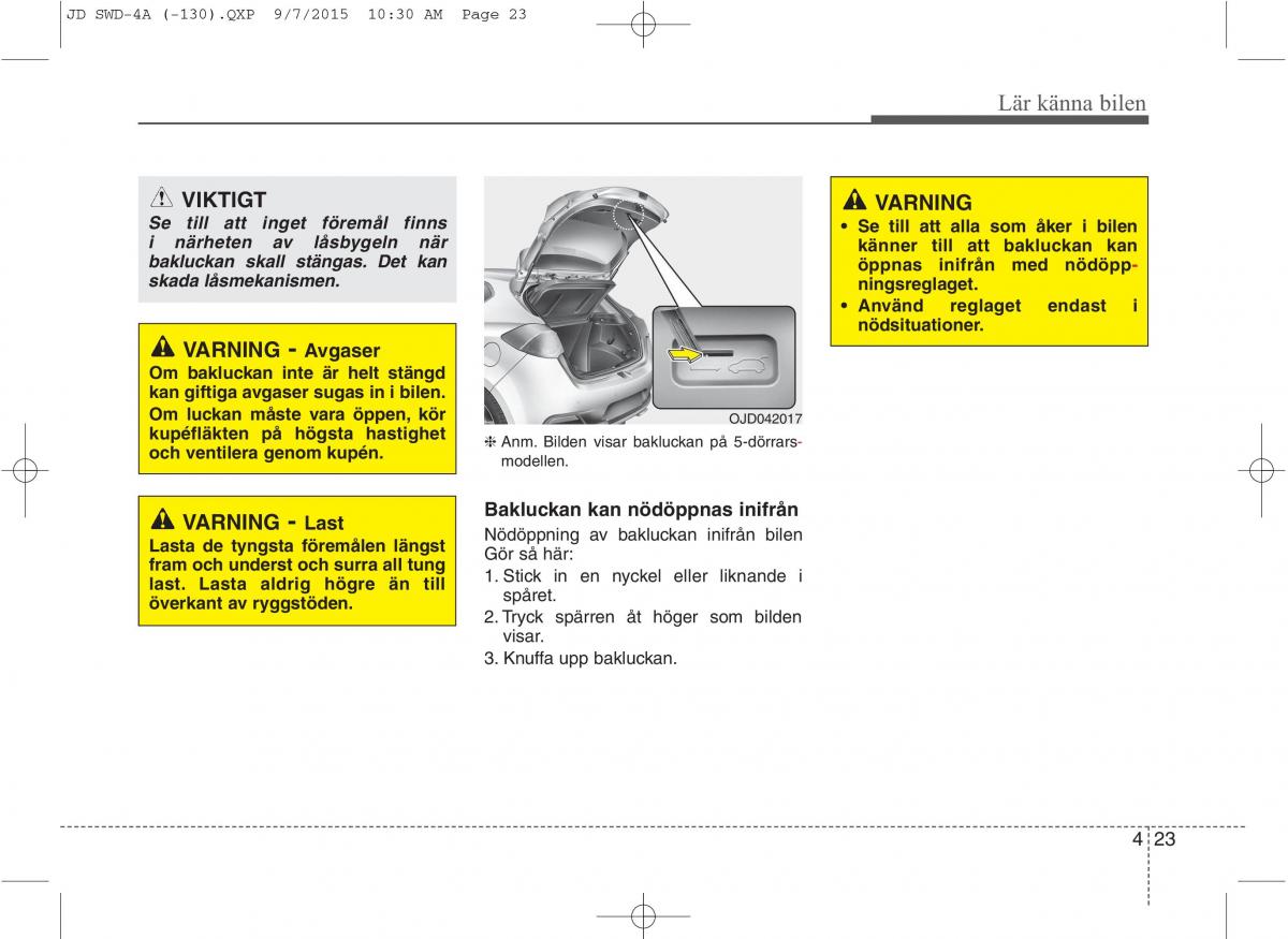 KIA Ceed II 2 instruktionsbok / page 94