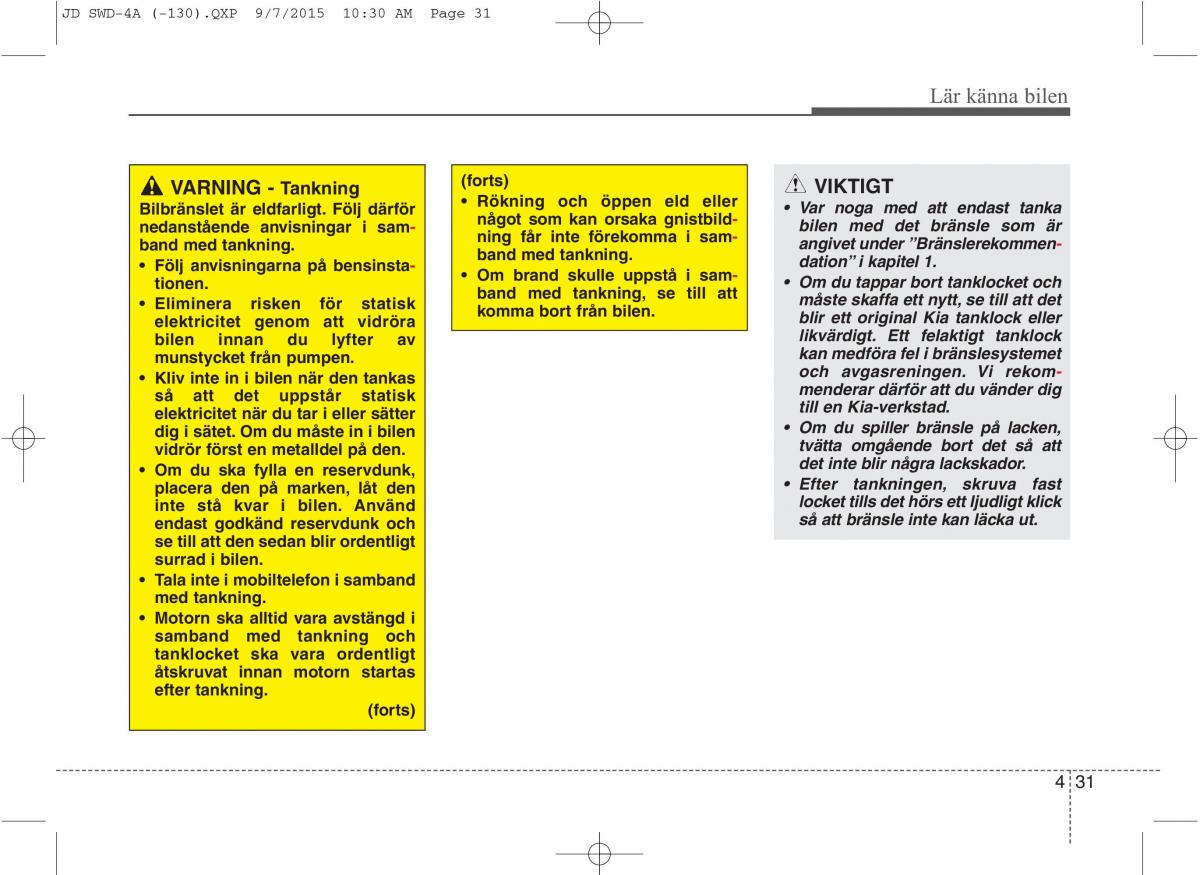 KIA Ceed II 2 instruktionsbok / page 102