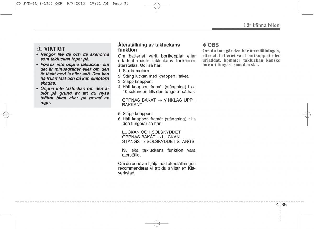 KIA Ceed II 2 instruktionsbok / page 106