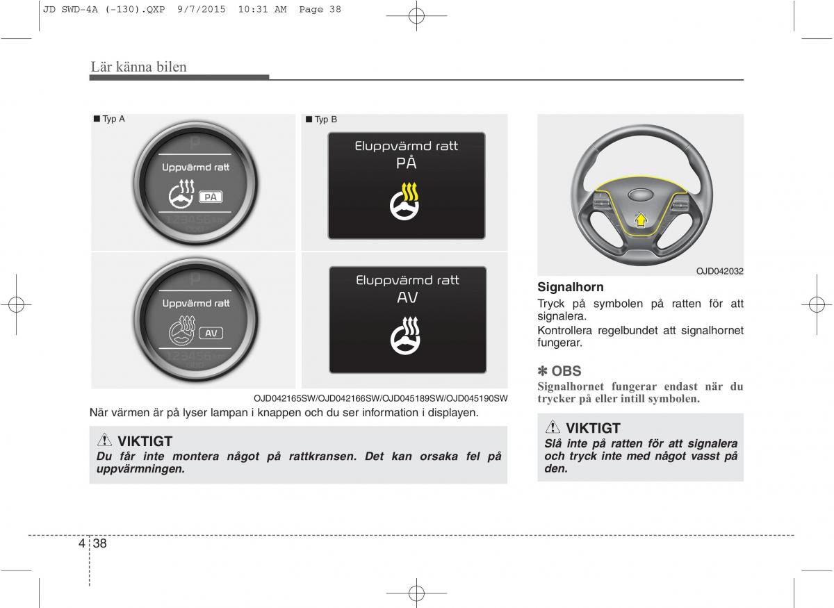 KIA Ceed II 2 instruktionsbok / page 109