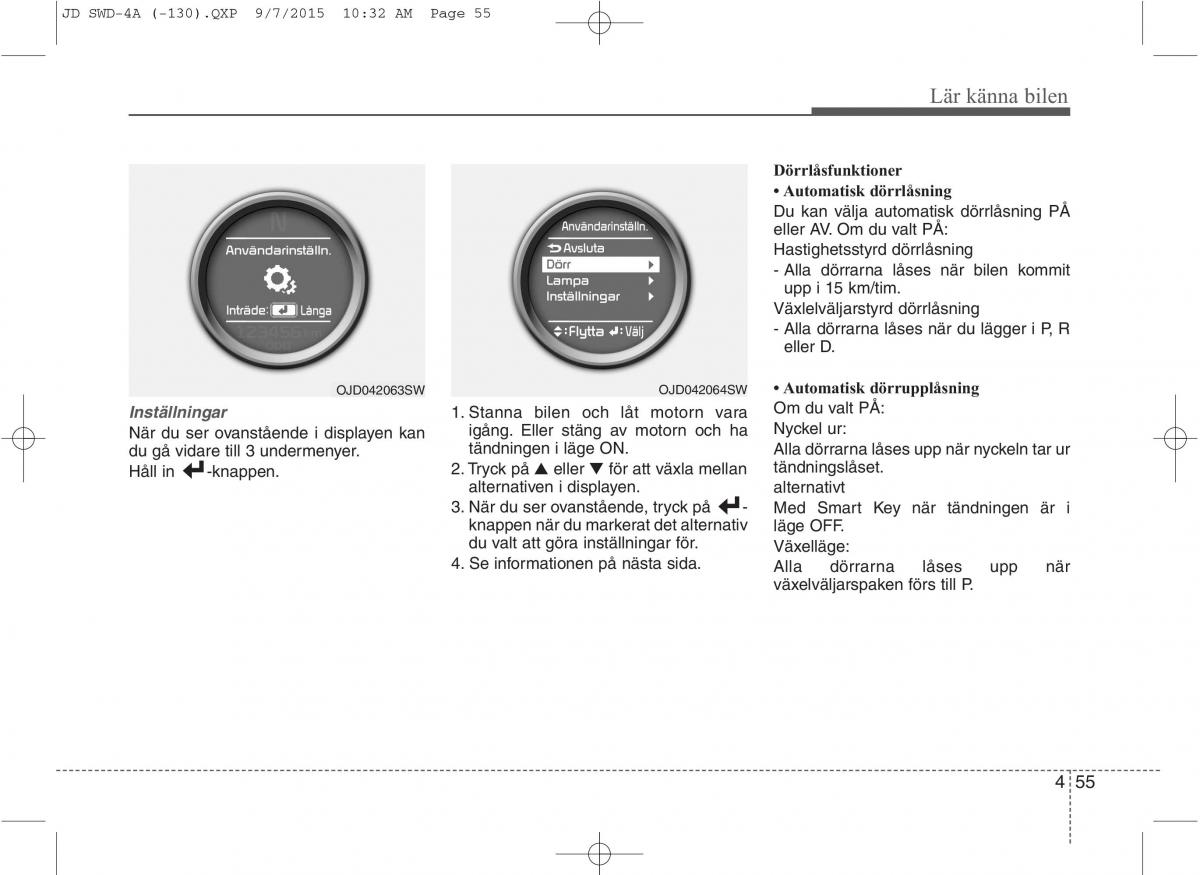 KIA Ceed II 2 instruktionsbok / page 126