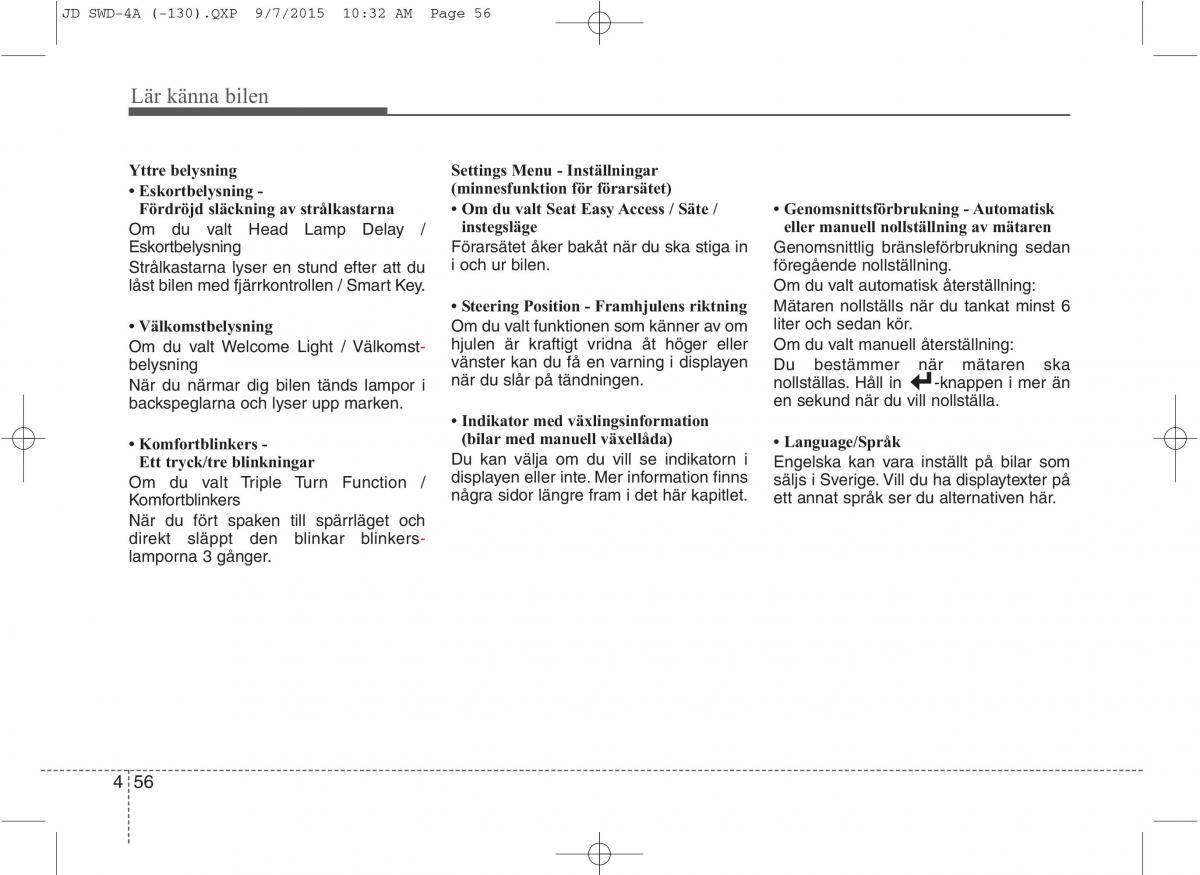 KIA Ceed II 2 instruktionsbok / page 127