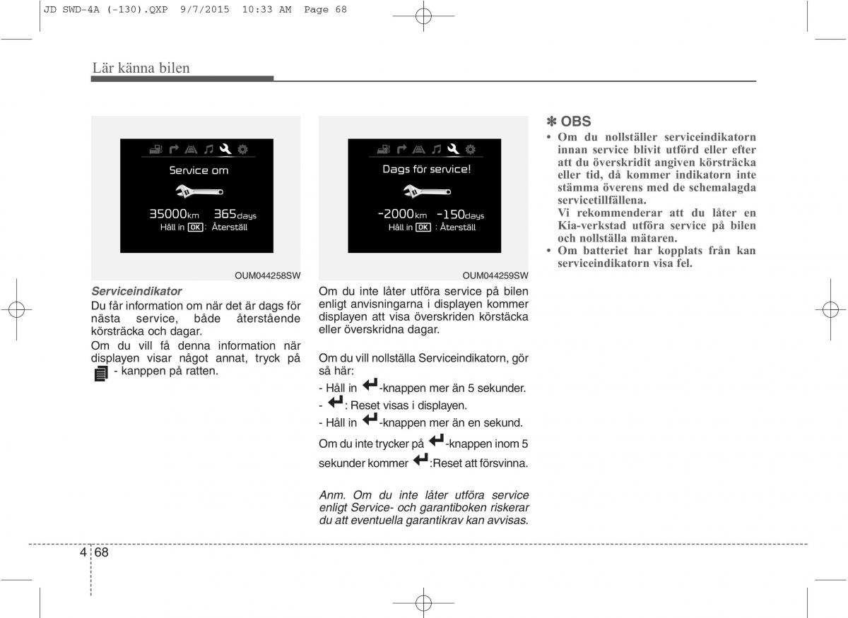 KIA Ceed II 2 instruktionsbok / page 139