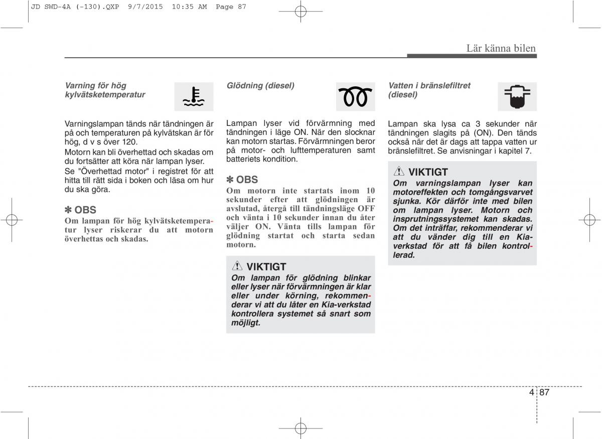 KIA Ceed II 2 instruktionsbok / page 158