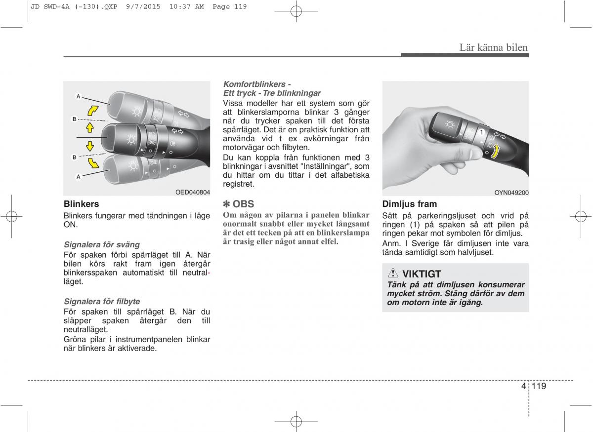 KIA Ceed II 2 instruktionsbok / page 190