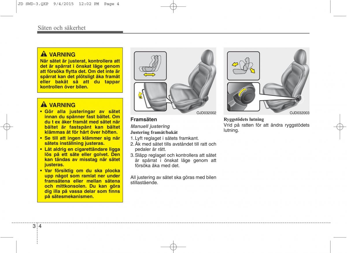 KIA Ceed II 2 instruktionsbok / page 21