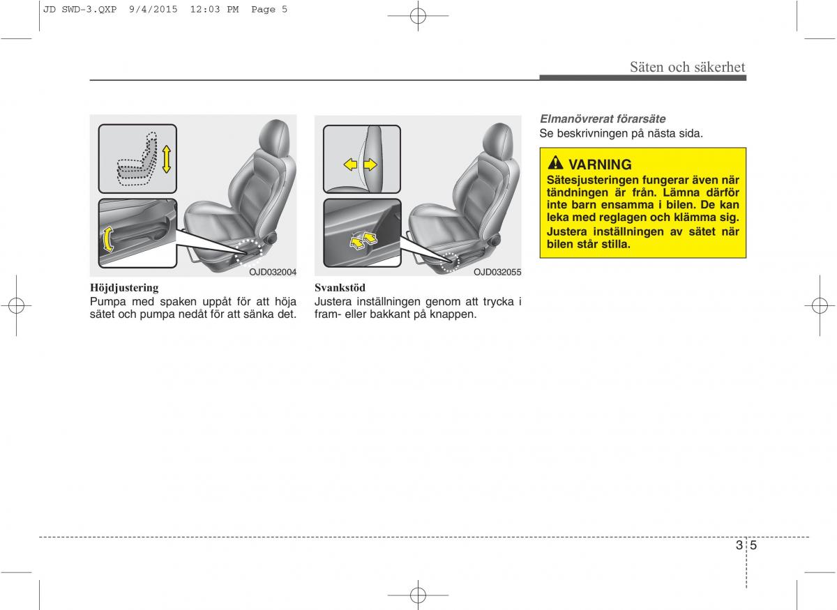 KIA Ceed II 2 instruktionsbok / page 22