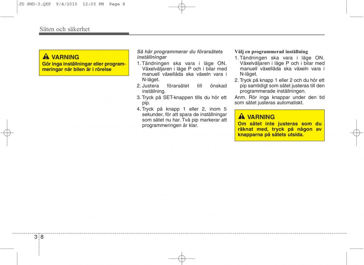 KIA Ceed II 2 instruktionsbok / page 25