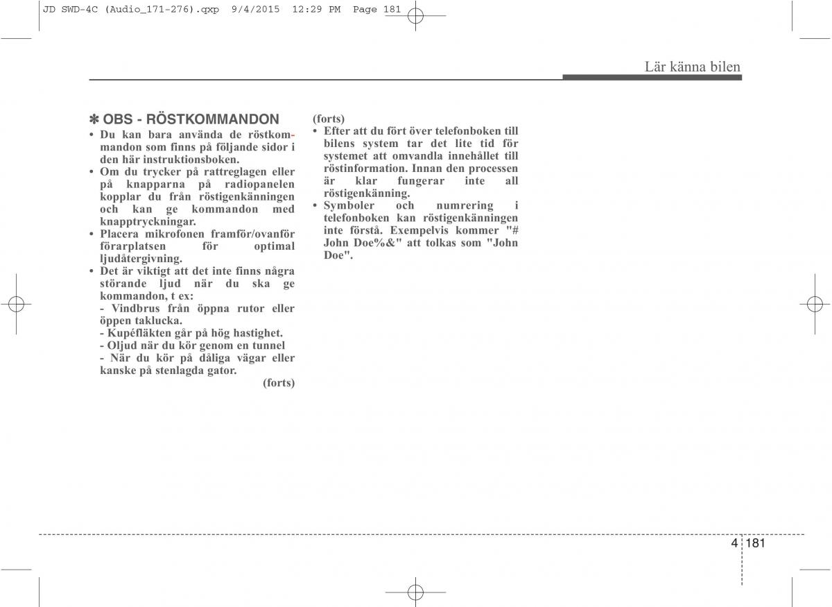 KIA Ceed II 2 instruktionsbok / page 252