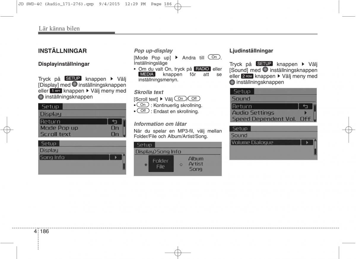 KIA Ceed II 2 instruktionsbok / page 257