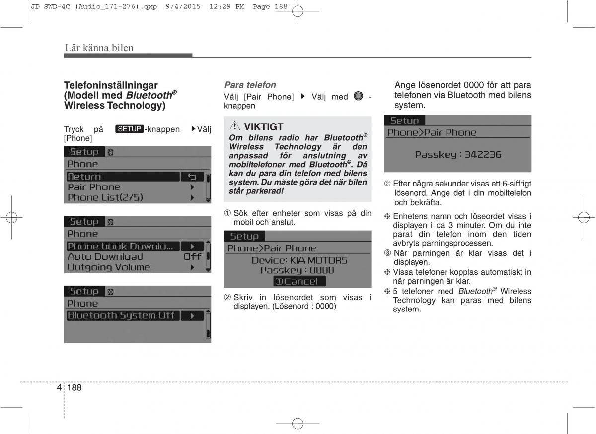 KIA Ceed II 2 instruktionsbok / page 259