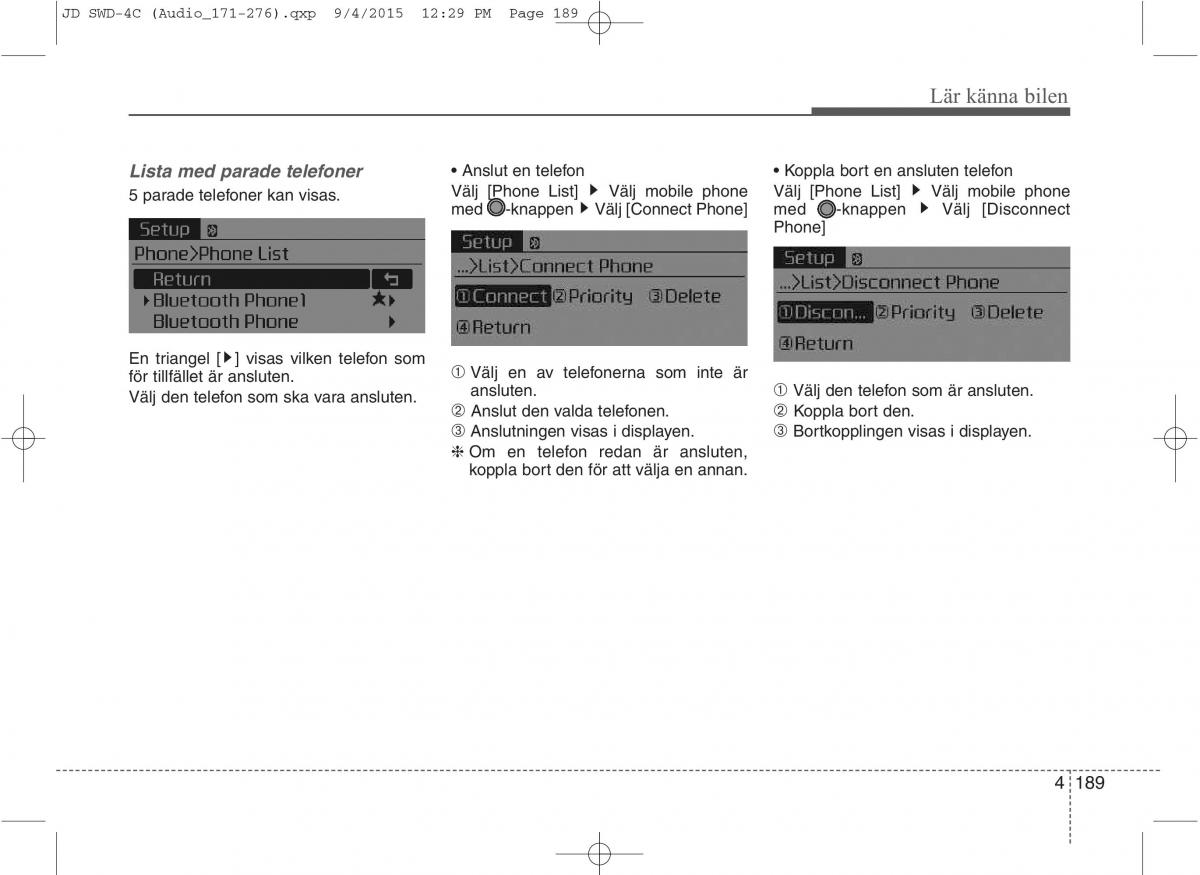 KIA Ceed II 2 instruktionsbok / page 260