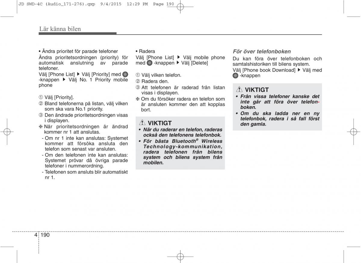 KIA Ceed II 2 instruktionsbok / page 261