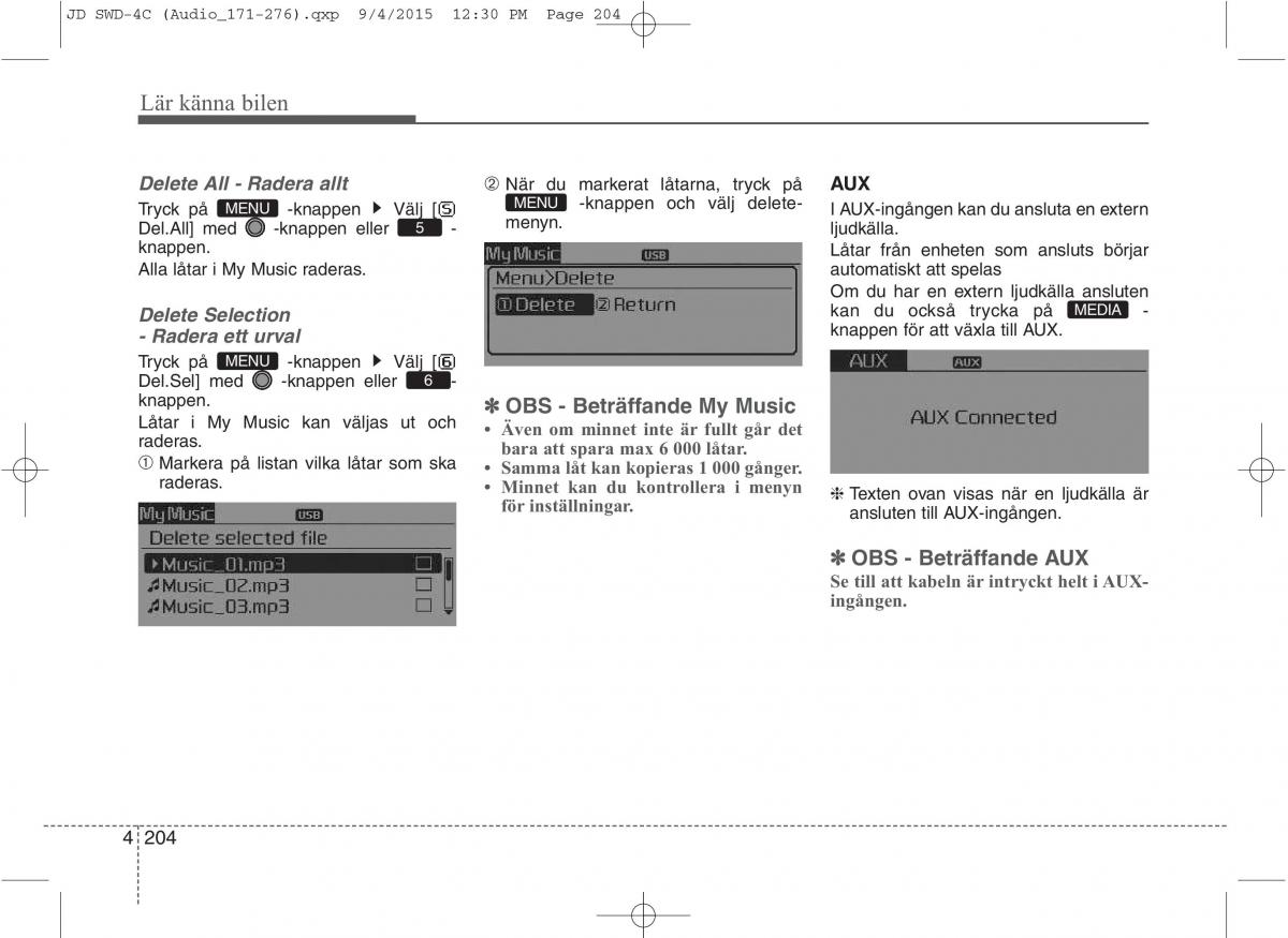 KIA Ceed II 2 instruktionsbok / page 275