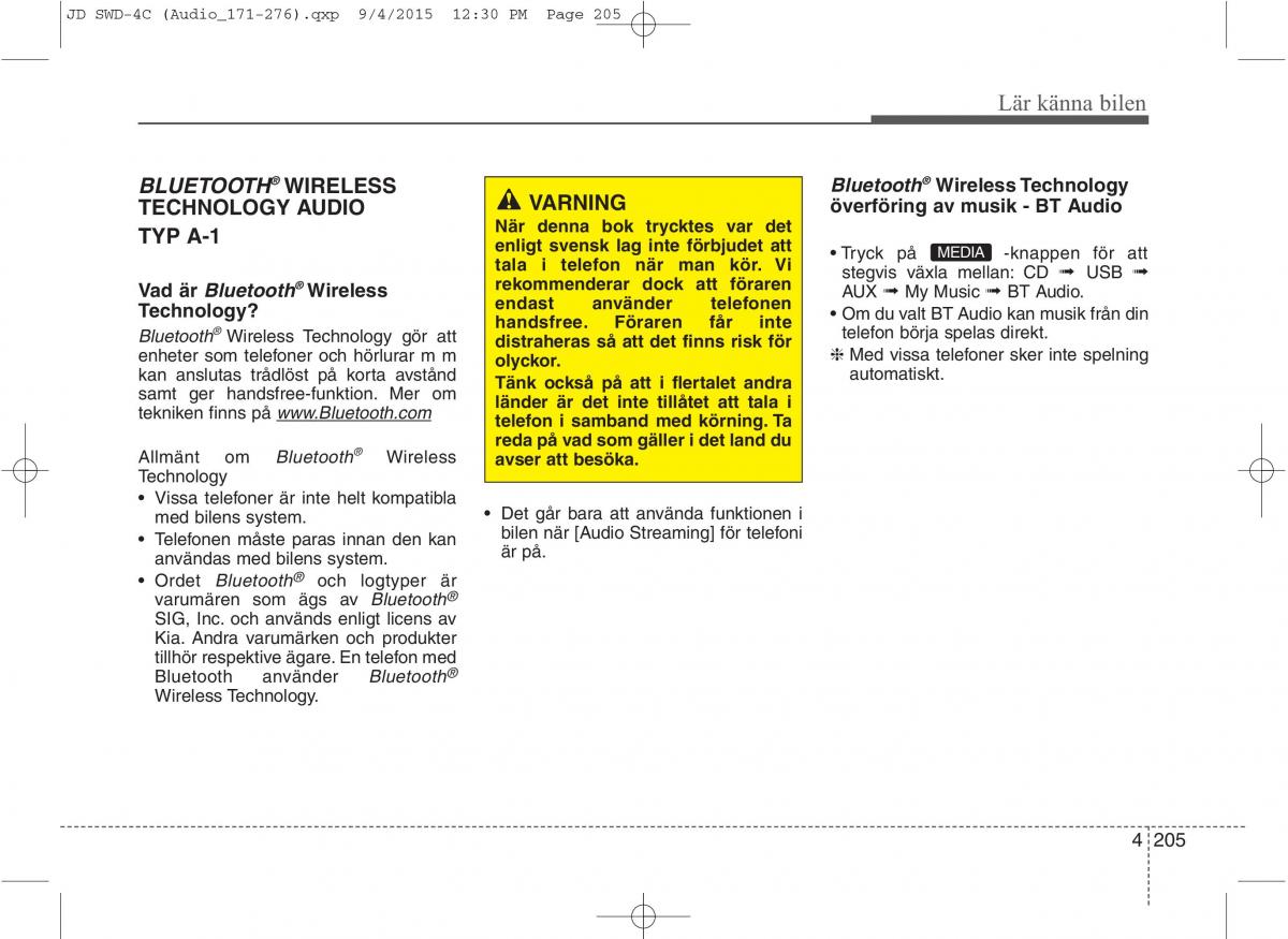 KIA Ceed II 2 instruktionsbok / page 276