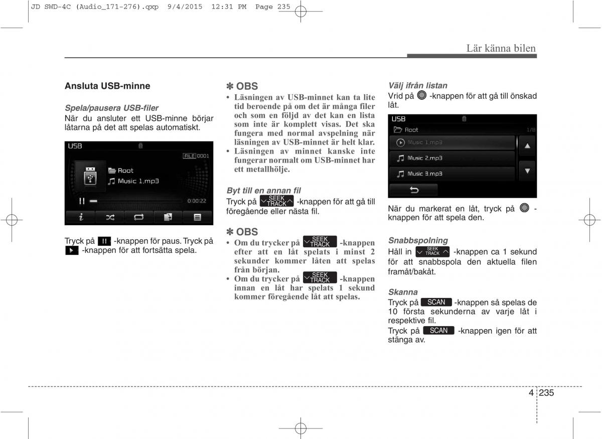 KIA Ceed II 2 instruktionsbok / page 306