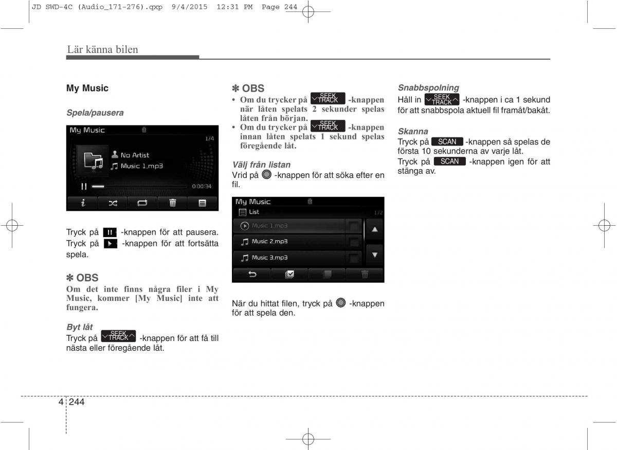 KIA Ceed II 2 instruktionsbok / page 315