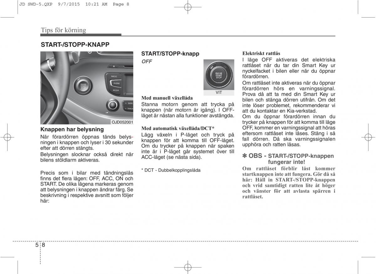 KIA Ceed II 2 instruktionsbok / page 355