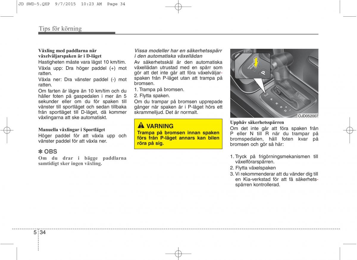 KIA Ceed II 2 instruktionsbok / page 381