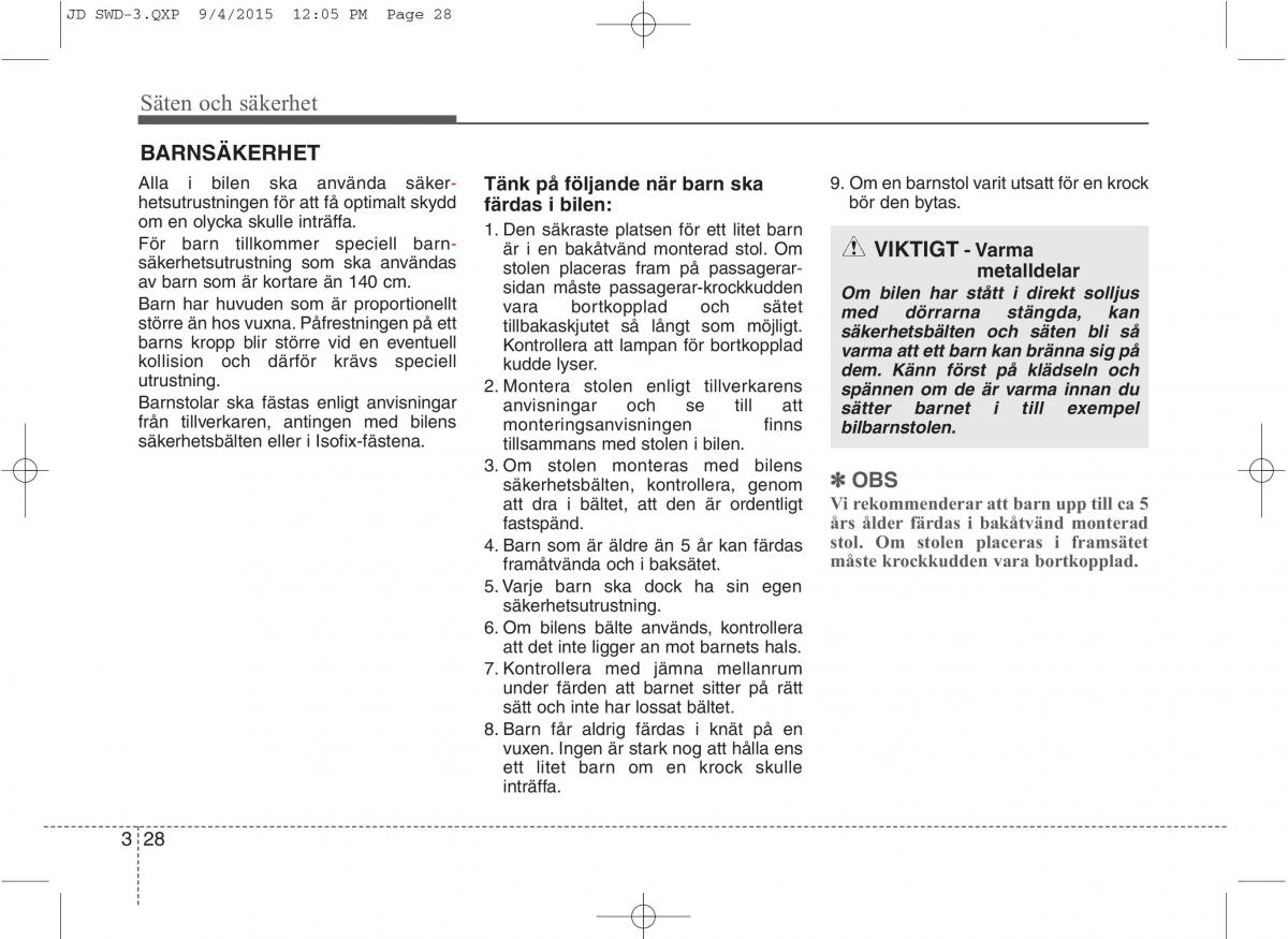 KIA Ceed II 2 instruktionsbok / page 45