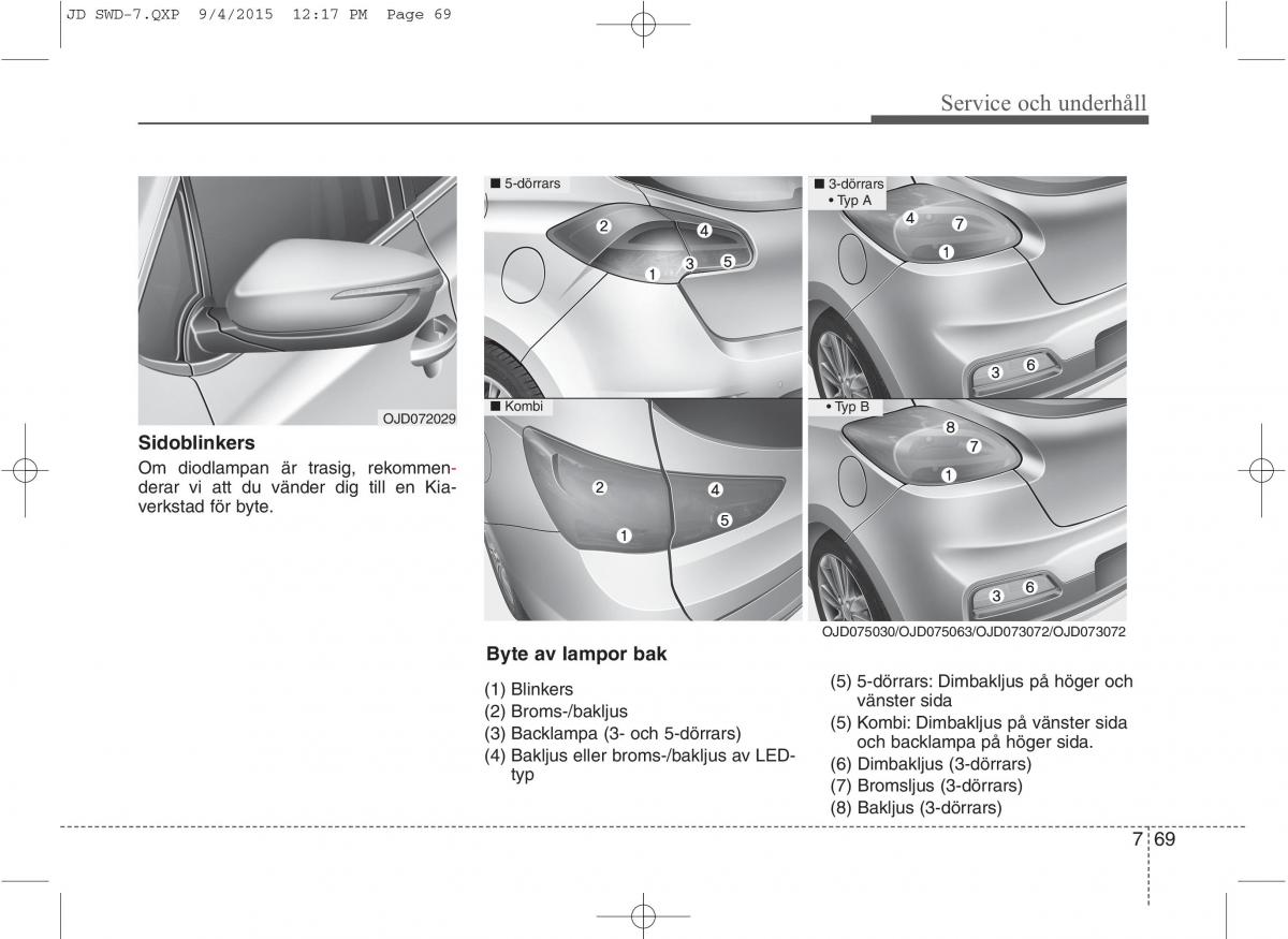 KIA Ceed II 2 instruktionsbok / page 538