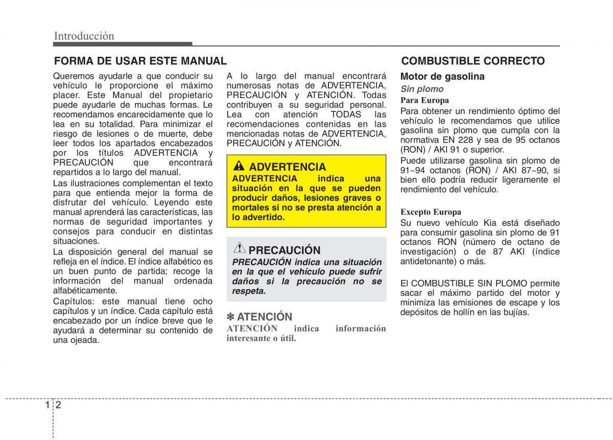 Kia Optima III 3 manual del propietario / page 5