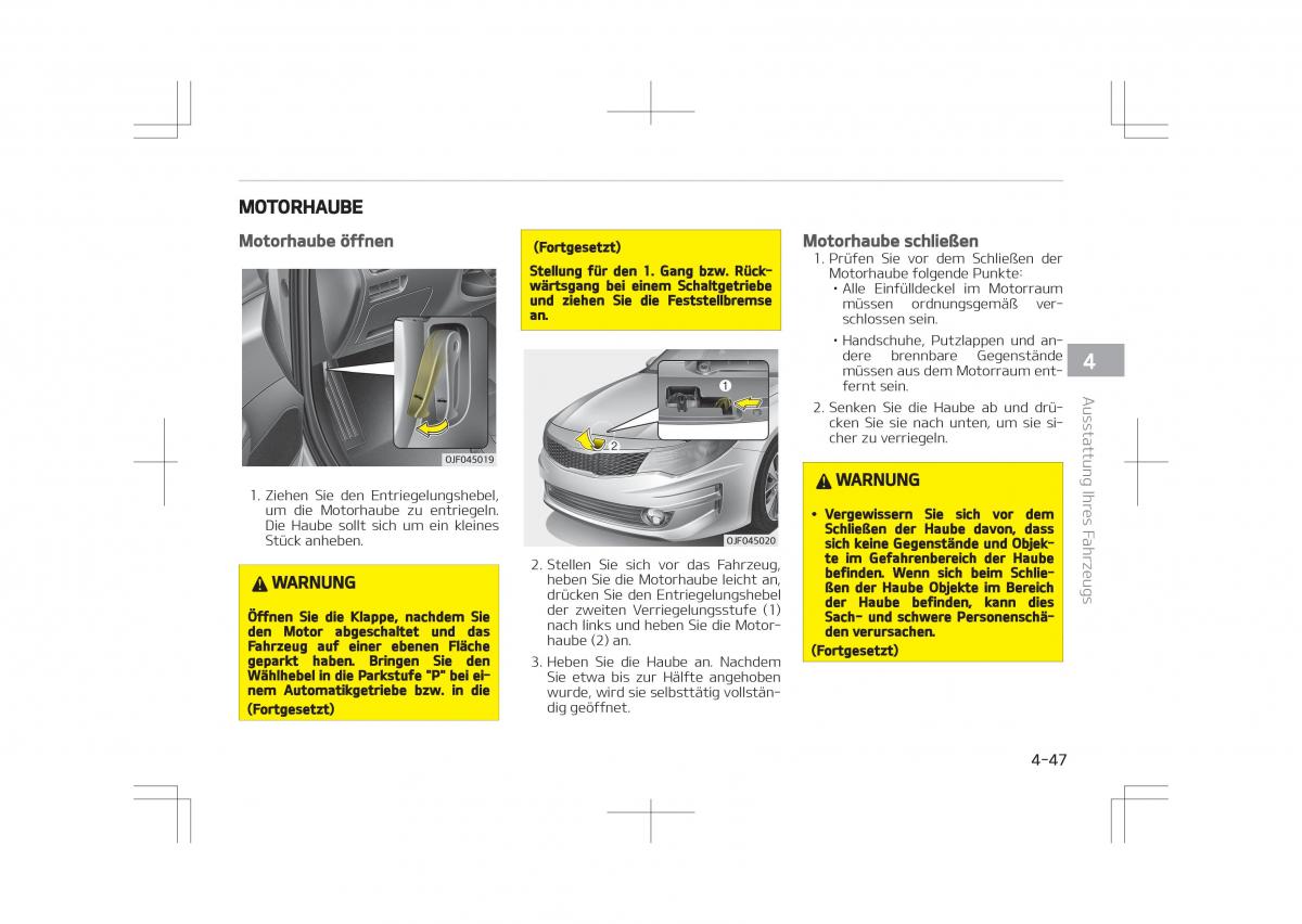 Kia Optima IV 4 Handbuch / page 145