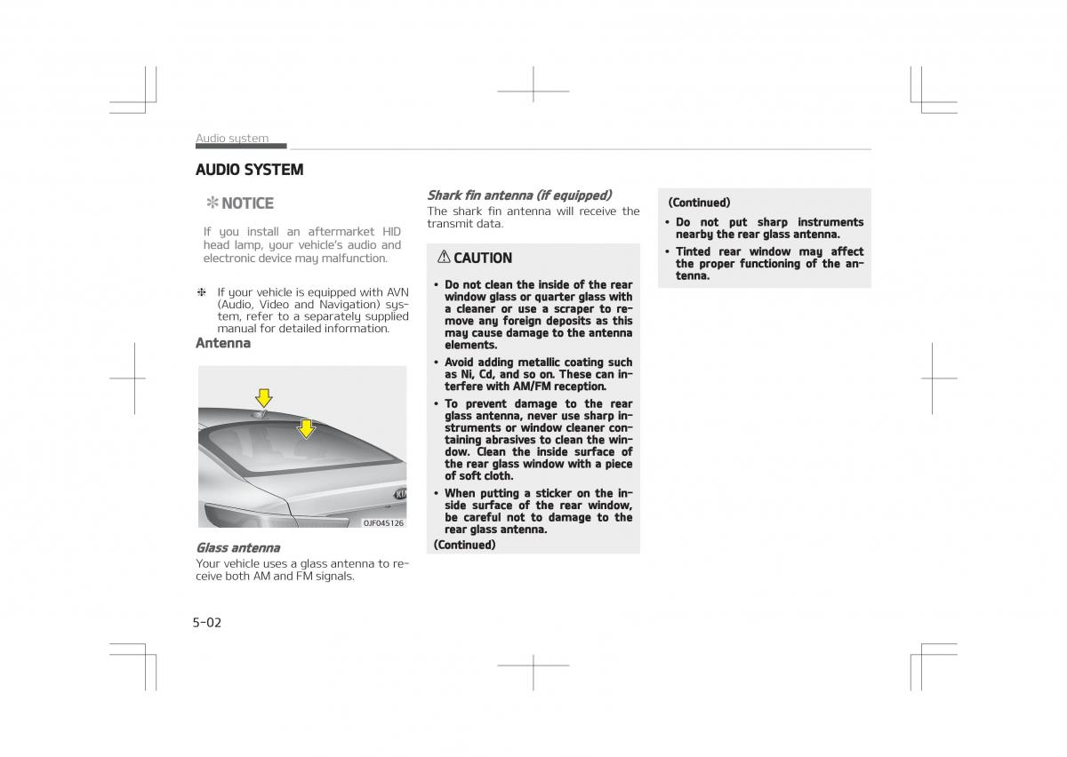 Kia Optima IV 4 owners manual / page 282