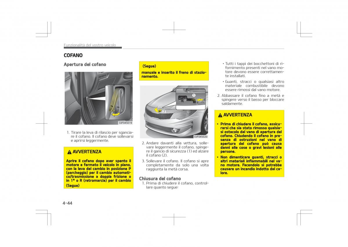 Kia Optima IV 4 manuale del proprietario / page 138