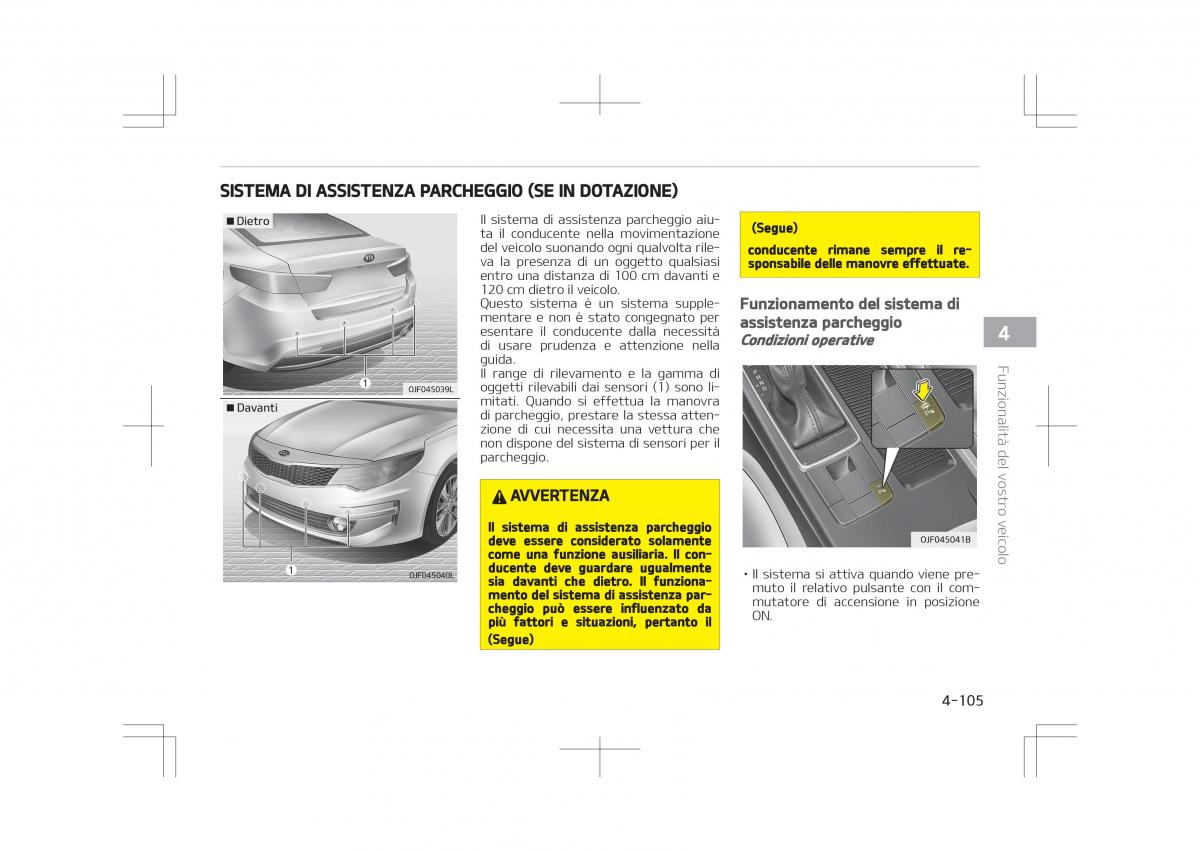 Kia Optima IV 4 manuale del proprietario / page 199